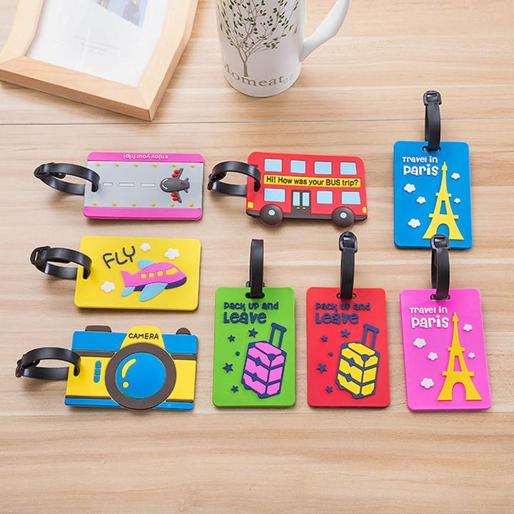 Name tag Thẻ ghi nhớ balo hành lý vali Nametag ngộ nghĩnh cute F719SP1