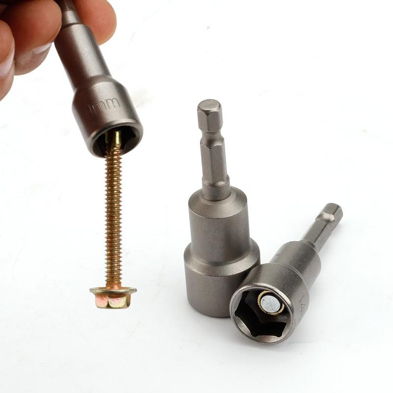 Bộ tua vít điện đầu lục giác từ tính dài 65mm 1/4" Crv 6-24mm