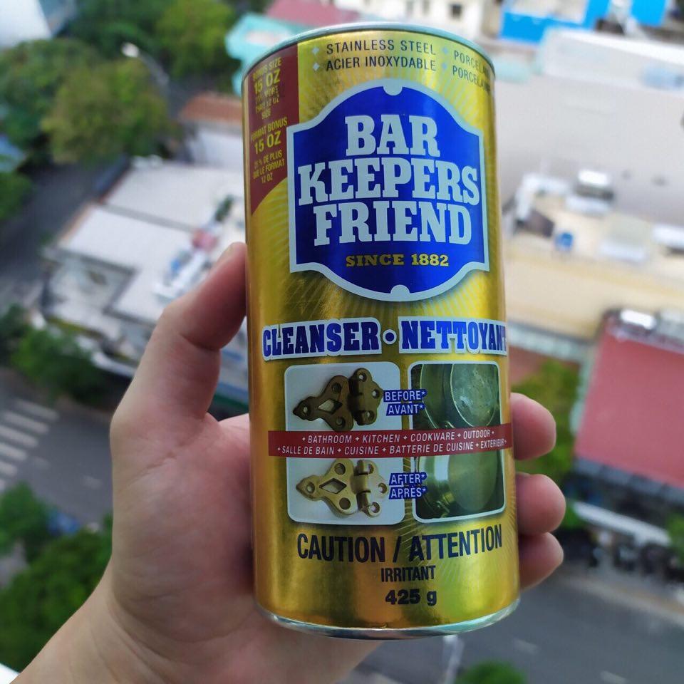 Bột làm sạch siêu thực - Bar keepers friend ( NK Mỹ ) - tẩy sạch inox, đồng, kính, vòi, xoong nồi, vết ố,...