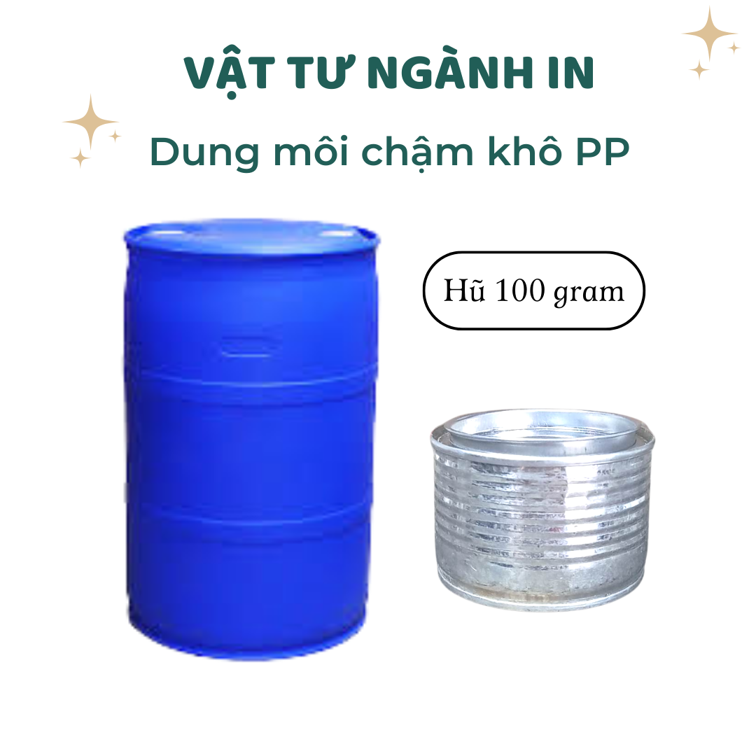 100 gram Dung môi chậm khô PP pha mực in lụa trên nhựa PP, PE, ly nhựa trà sữa, túi nilon