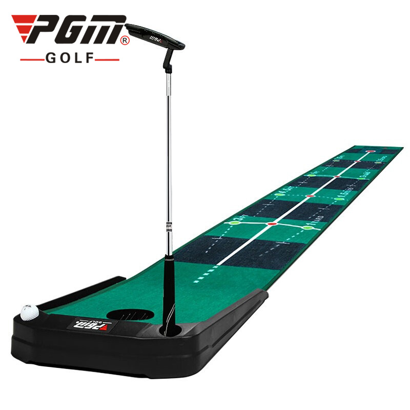 THẢM TẬP PUTTING GOLF ĐIỀU CHỈNH ĐỘ DỐC CÓ MÁY TRẢ BÓNG - PGM TL026 GOLF PUTTING MAT WITH ELECTRIC AUTO GOLF BALL BOUNCE BACK DEVICE