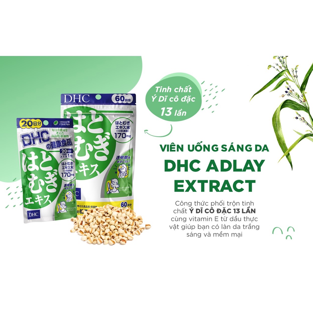 Viên Uống Sáng Da DHC Adlay Extract Nhật Bản