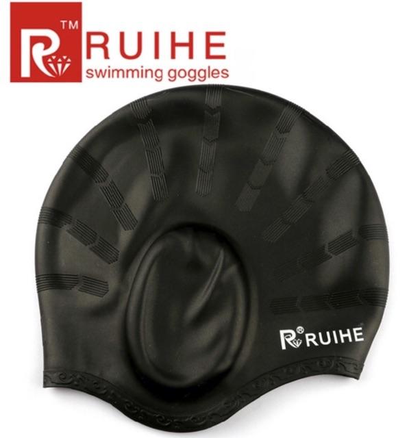 Mũ bơi che tai Silicone siêu bền Ruihe