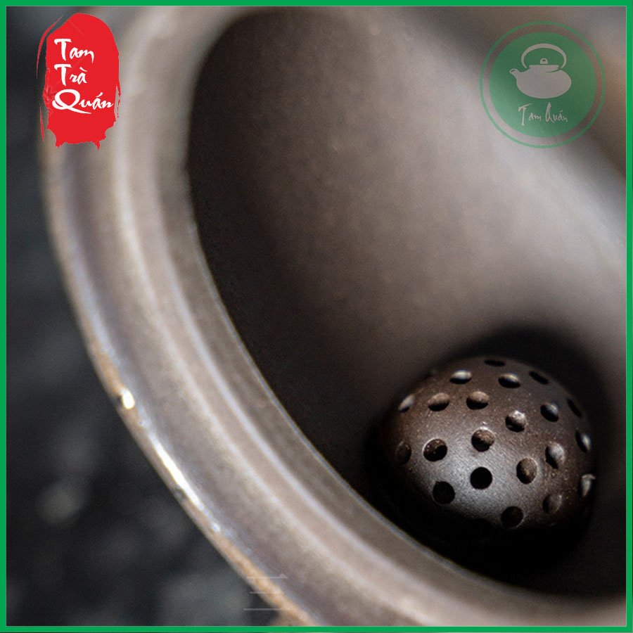 Ấm pha trà có cán gốm kim thô 320ml