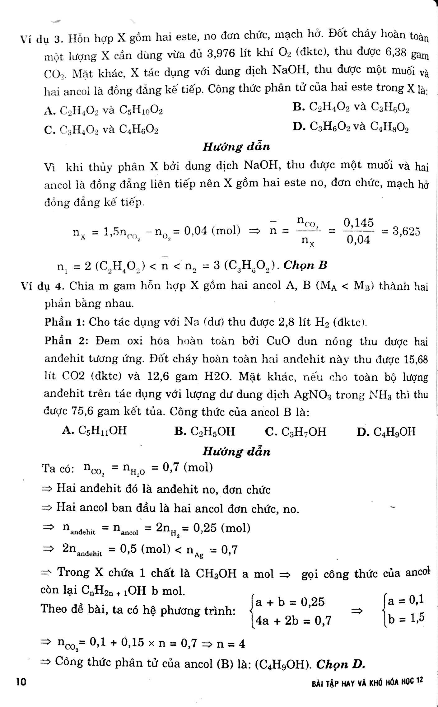 Bài Tập Hay & Khó Hóa Học Lớp 12