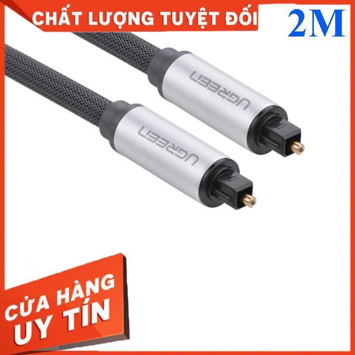 Cáp audio quang (Toslink, Optical)vỏ nhôm Ugreen 10540 kết nối loa âm li với DVD, VCD, Mini Disc, Tivi