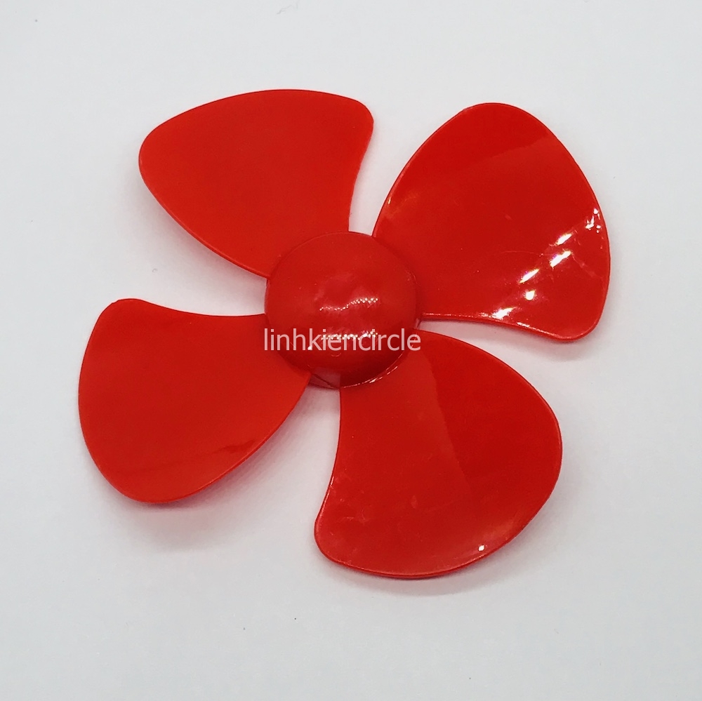 Cánh quạt nhựa mini 4 cánh 80mm trục 2mm