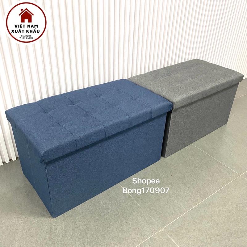 Ghế Dài Sofa Kiêm Hộp Đựng Đồ [2 in 1] Chất Vải Oxford 600D Cao Cấp Size Lớn XL 70x39xcao40cm