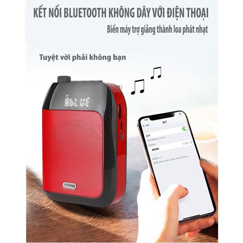 Loa máy trợ giảng Aporo T9 UHF Pro có Bluetooth không dây - Hàng chính hãng