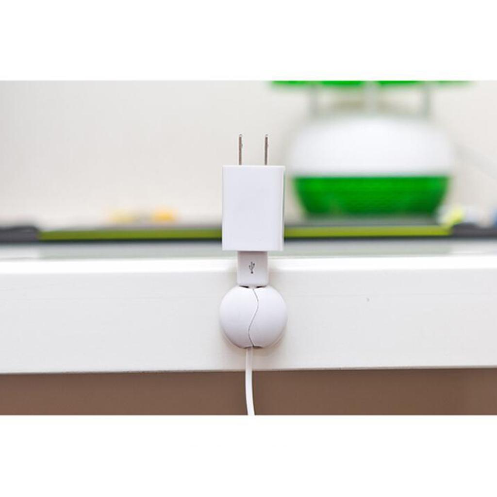 Cable Organizer Multipurpose Clips for Cables/Data Line/Mouse Wire White
