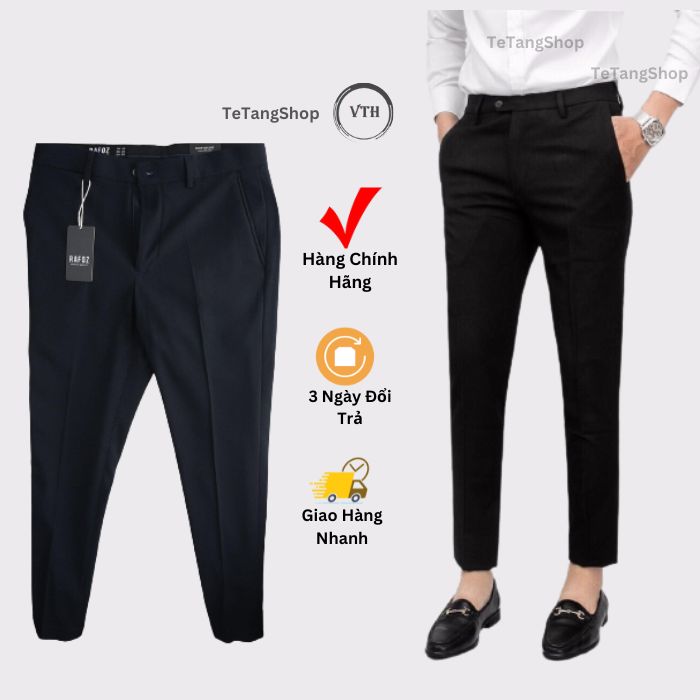 Quần Tây Đen Nam Ống Côn Cao Cấp, Chất Vải Co Giãn Dày Dặn Đơn Giản lịch sự, Quần Âu Nam Không Phai Màu QT11-TeTangshop