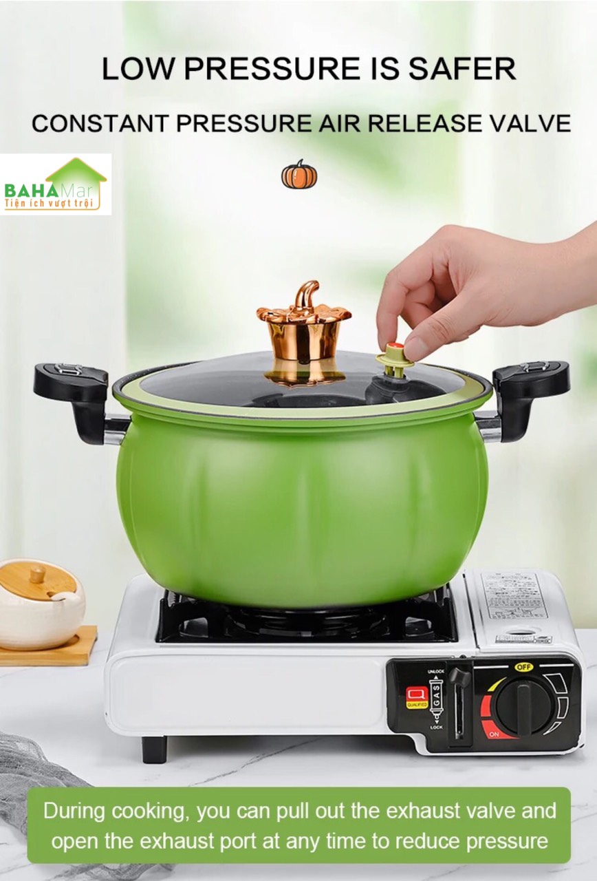 NỒI ÁP SUẤT CHỐNG DÍNH ĐA NĂNG BÍ NGÔ DUNG TÍCH 8L CÓ VỈ HẤP TIỆN DỤNG "BAHAMAR" giữ nguyên chất dinh dưỡng và làm cho chế độ ăn uống của bạn lành mạnh hơn