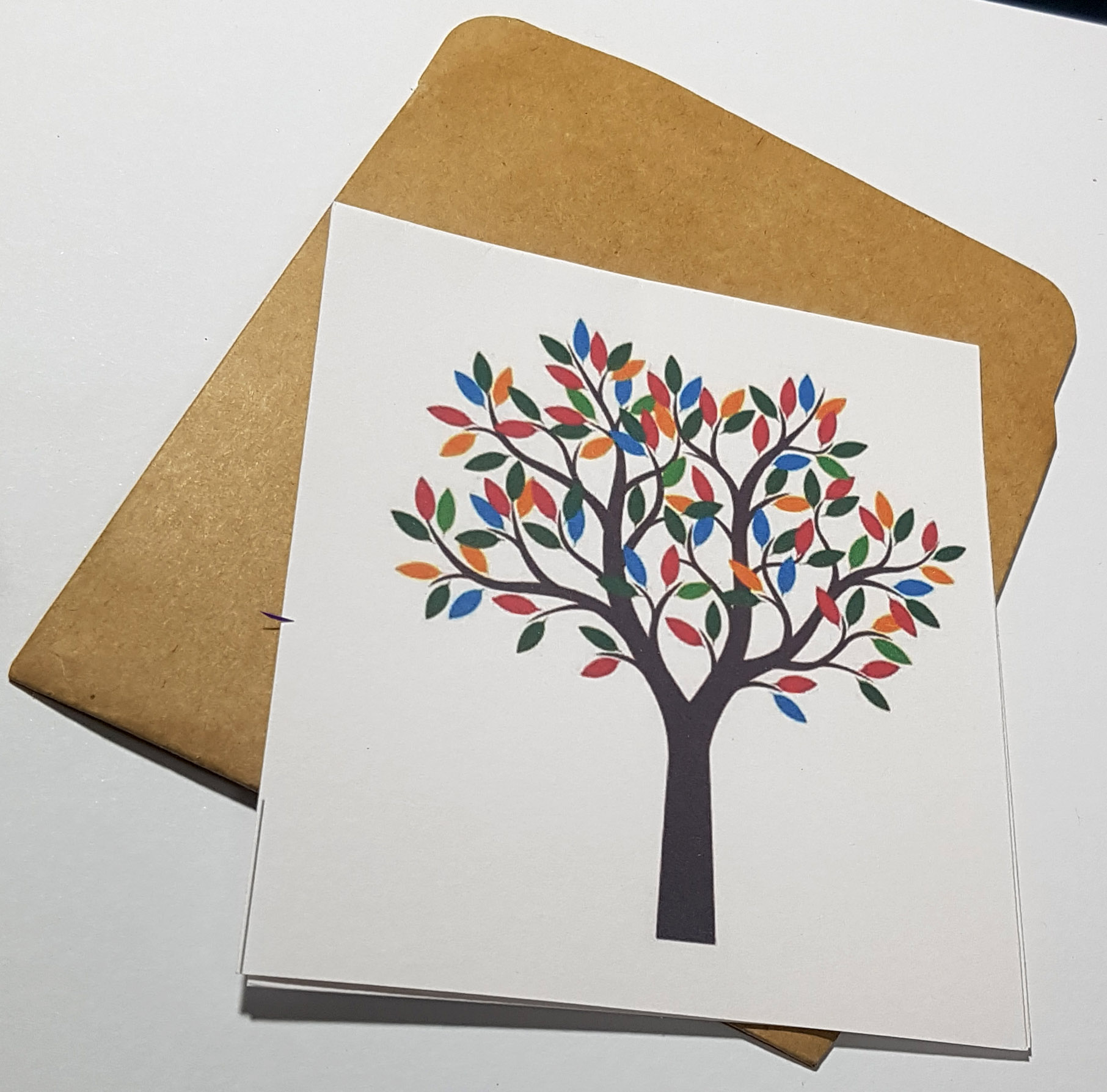 Thiệp in hình cây phong cách làm card quà cám ơn ,chúc mừng sinh nhật và giử tặng người thân yêu