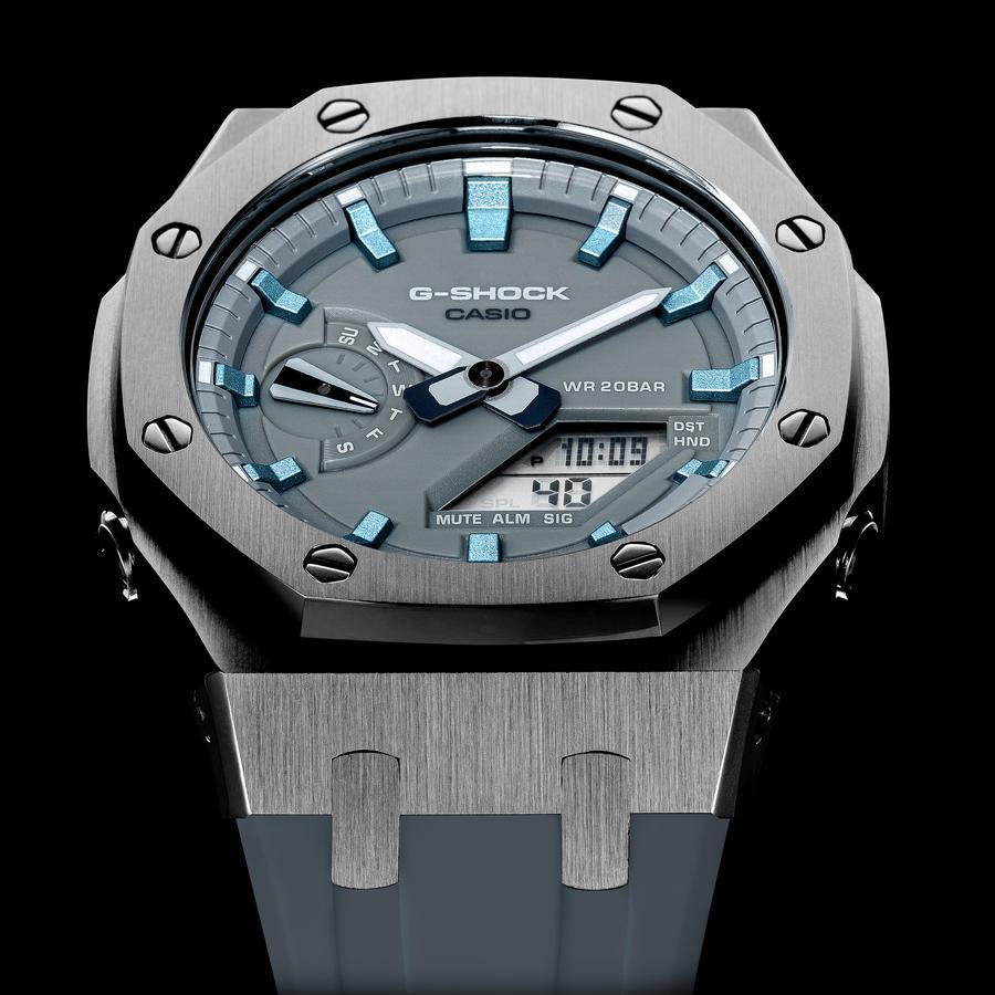 Đồng Hồ Nam Dây Nhựa Casio G-Shock GA-2110ET-8A AP Custom Grey x Blue Royal Oak