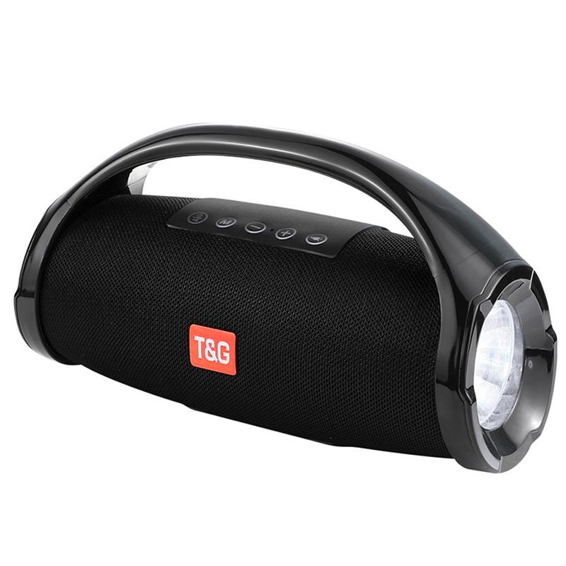 Loa Bluetooth không dây di động Cột ngoài trời 3D Điện thoại âm thanh nổi Loa siêu trầm Trung tâm âm nhạc Loa siêu trầm cho máy tính có TF FM AUX Màu sắc: Đen