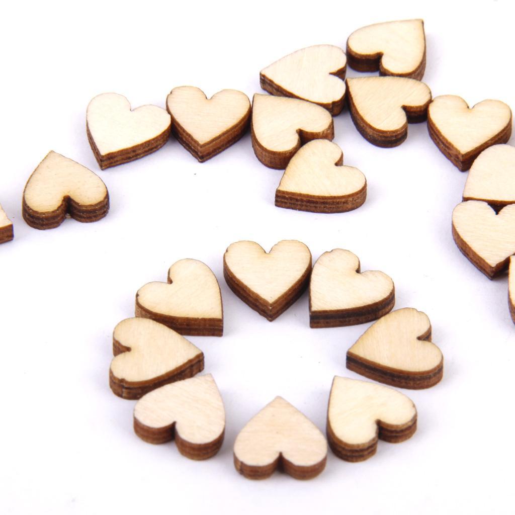 250 Plain Unfinished Wooden Heart Shapes DIY Art Craft Cardmaking Decoration