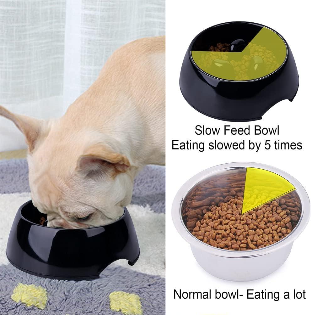 Bát chống háu ăn cho chó mèo, Bát ăn chống trượt giúp thúc đẩy lượng thức ăn ăn vào chậm hơn, Bát Melamine chống đầy hơi tương tác