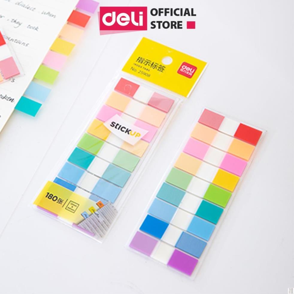 Giấy Note Ghi Chú Đánh Dấu Trang Giấy Phân Trang Dạng Dài Nhiều Màu Sắc Trong Suốt - 25908 Ea10202 9062 9063 9064 - Mẫu 9 Màu