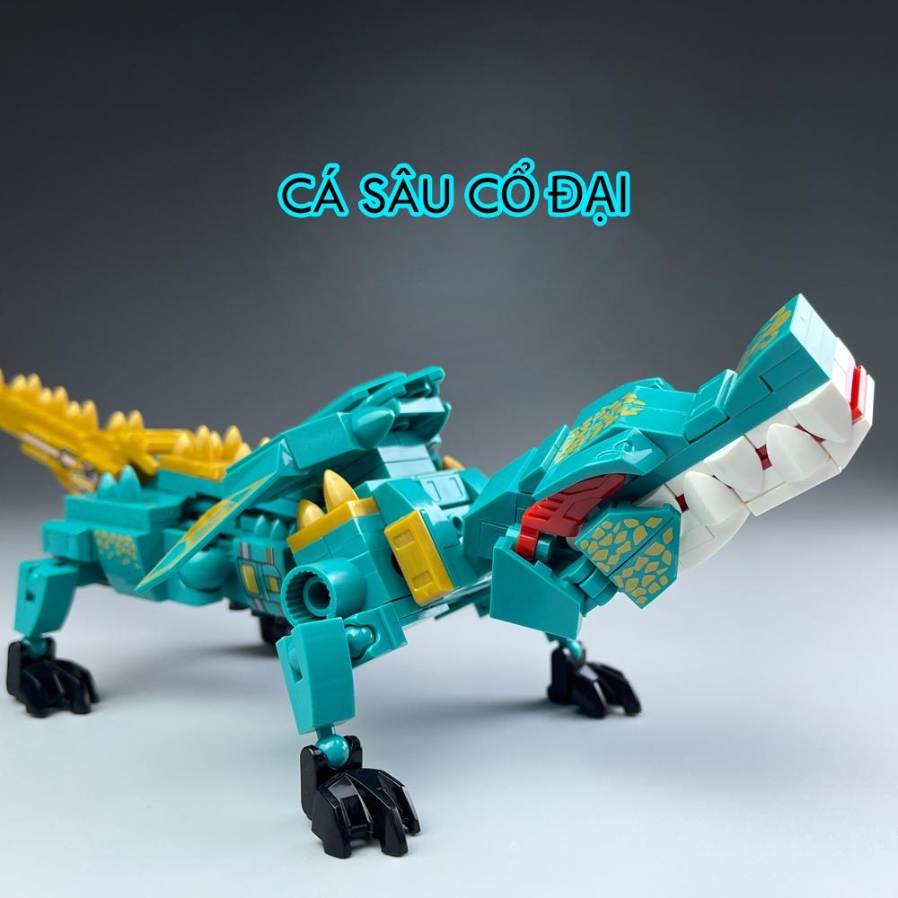 Đồ chơi Lắp ráp Robot Thú Địa ngục, Sembo Block 103266-67 Xếp hình thông minh, Mô hình Robot siêu nhân