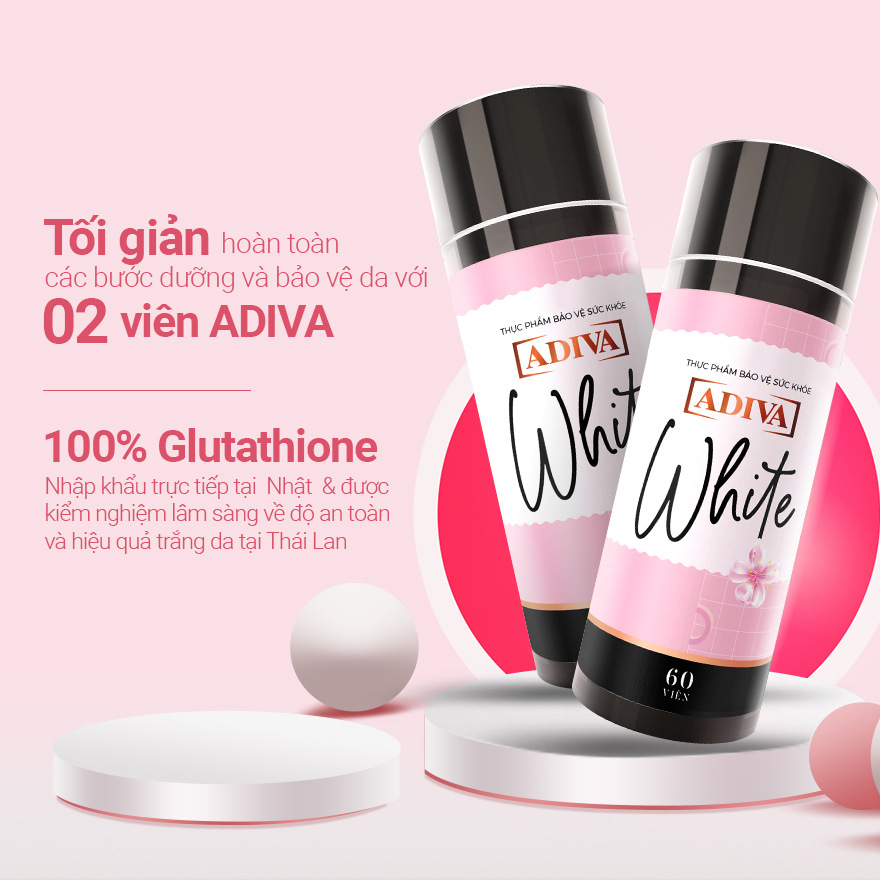 Viên Uống Trắng Da ADIVA White ( 60 Viên/ Hộp)