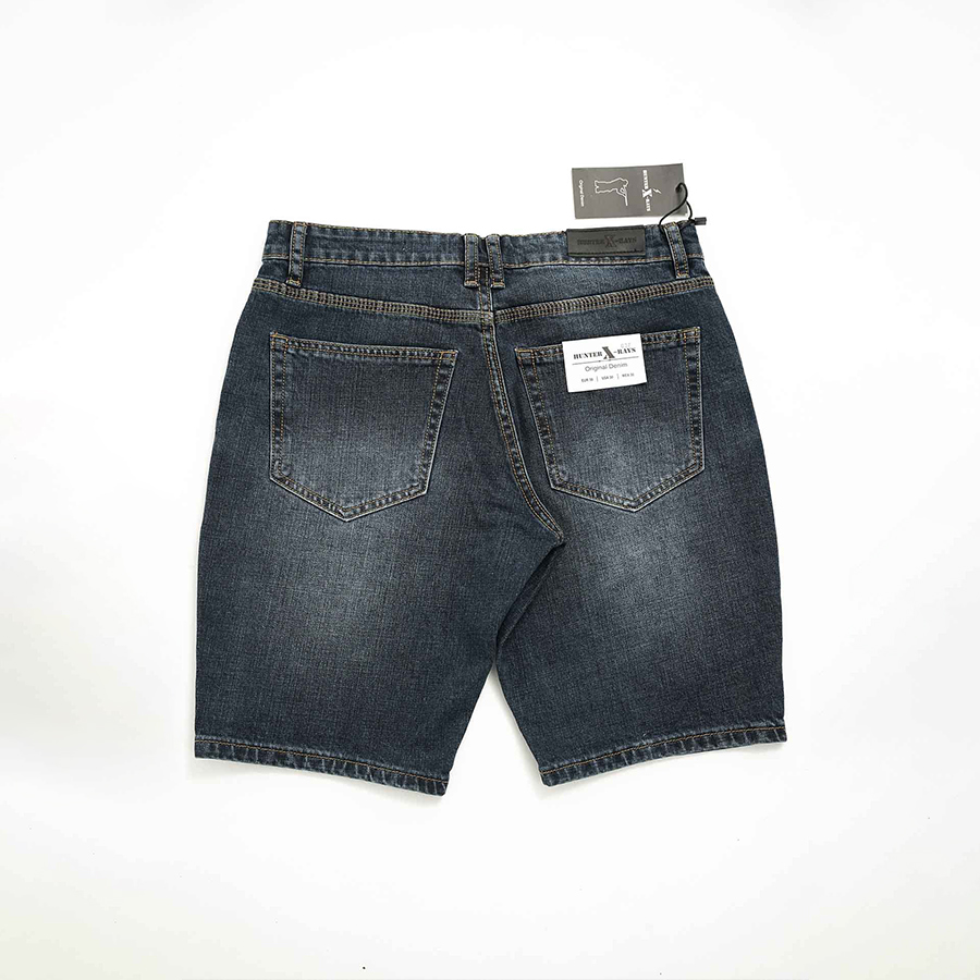 Quần Short Jeans Nam Cao Cấp HUNTER X-RAYS Form Slimfit Thun Nhẹ Màu Xanh Đậm S38