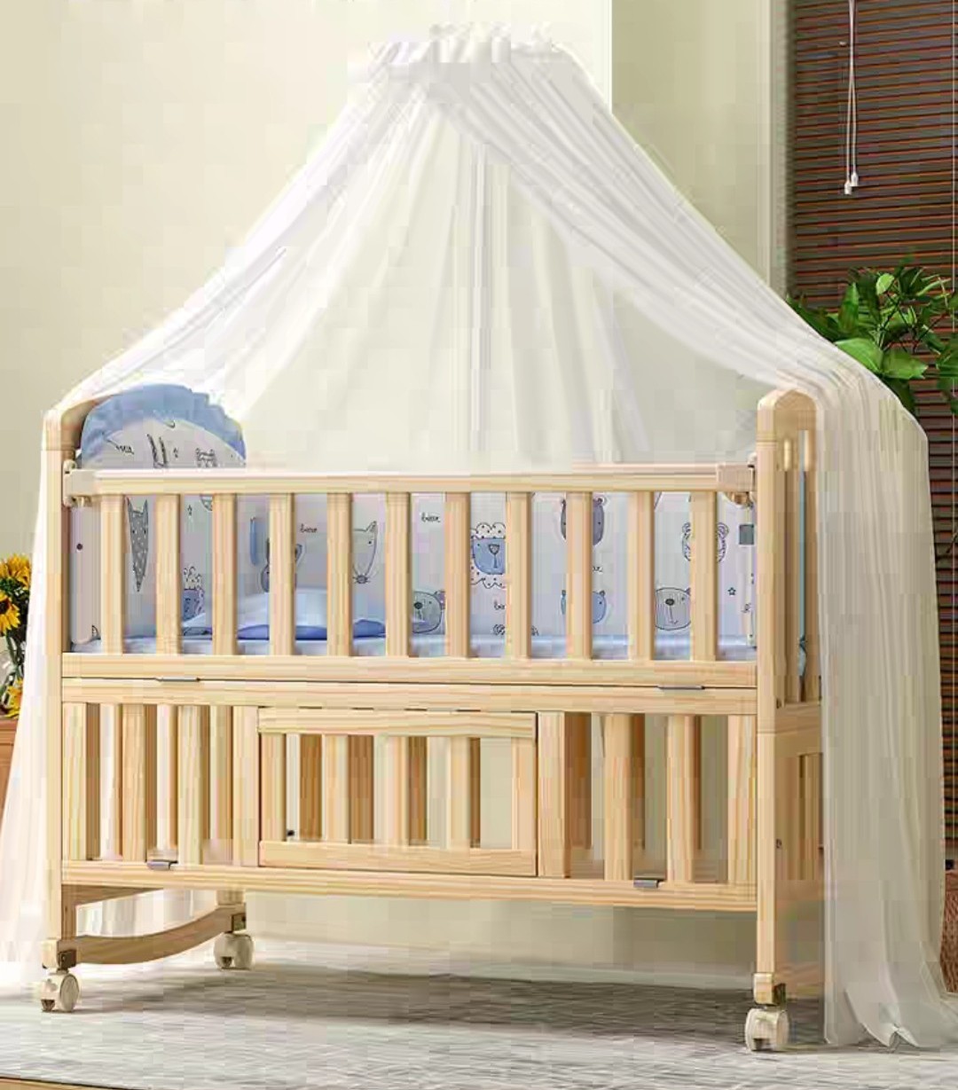 Giường cũi , giường ngủ cạnh giường bố mẹ , nôi chơi cho bé tặng kem màn
