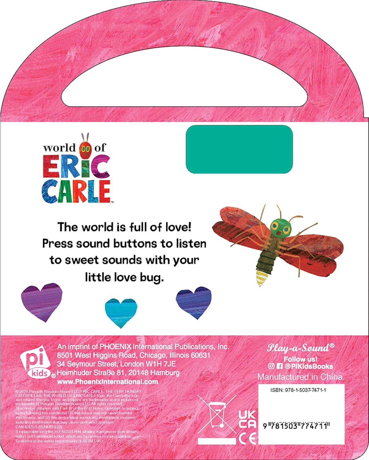 Sách ngoại văn: World Of Eric Carle - Little Love Bugs (Carry Along Handle Sound Book)