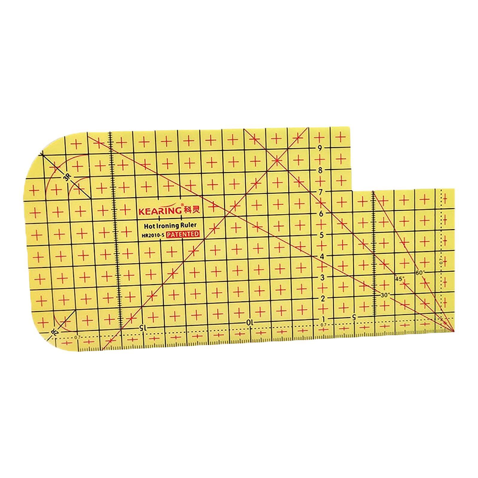 Plastic Hot Hemmer Ruler, Ironing Ruler Hot Ironing Measuring Ruler for Clothing Making