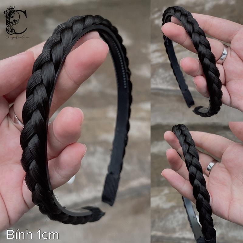 Băng Đô Bính Tóc Giả / Bờm Tết Tóc Giả TƠ KHÔNG BÓNG - Có răng cố cài cố định