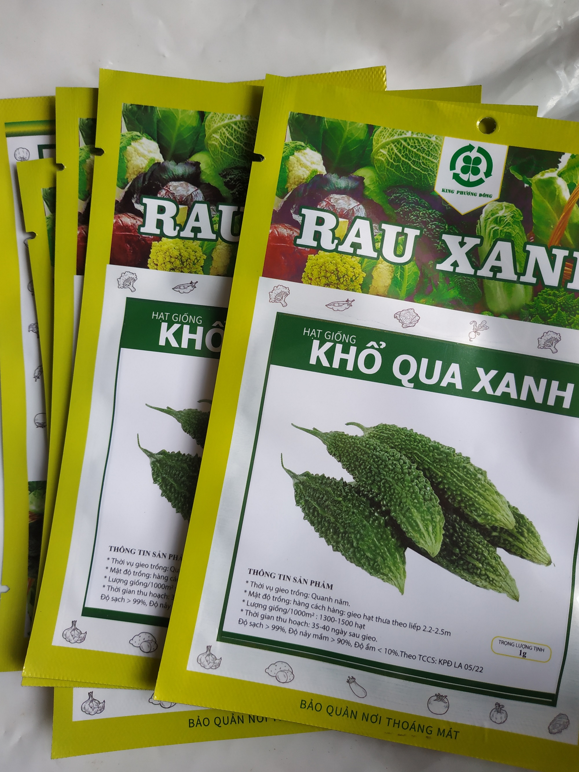 Combo 10 gói Hạt giống KHỔ QUA XANH - gói 1 gram