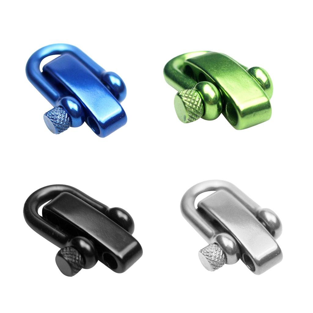 Heavy Duty 304 Stainless Steel U Flat Adjustable Shackle Buckle Clasp for Survival Paracord Bracelet - Various Color