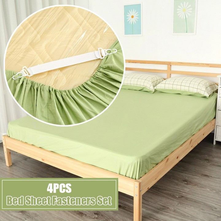 Bộ 4 Chặn Ga Trải Giường, Drap Giường Giúp Giữ Cố Định Ga Giường Đẹp Mắt, Gọn Gàng