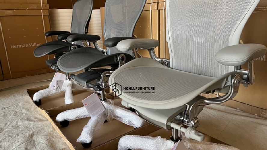 Ghế công thái học Herman Miller Aeron - Size B, ghế làm việc đứng đầu về hỗ trợ cột sống