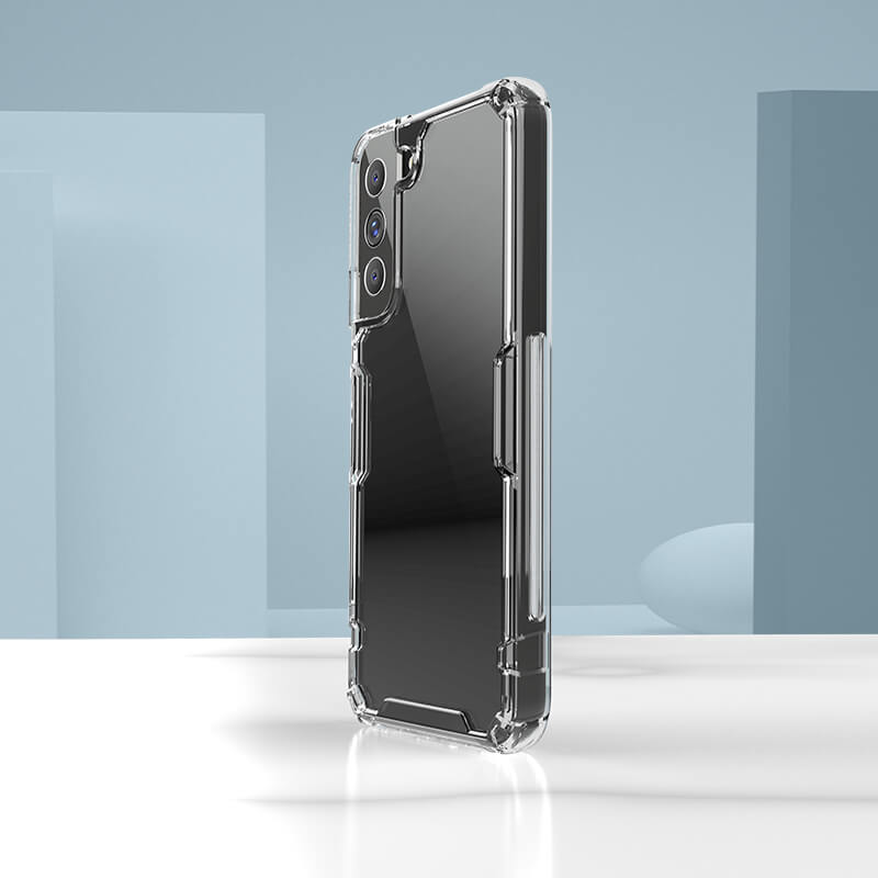 Ốp lưng silicon trong suốt cho Samsung Galaxy S22 Plus hiệu Nillkin Nature Pro mỏng 0.6mm - hàng nhập khẩu