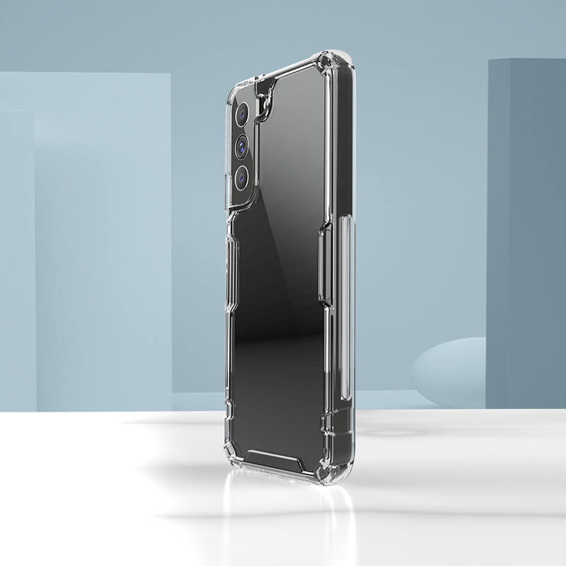 Ốp lưng silicon trong suốt cho Samsung Galaxy S22 Plus hiệu Nillkin Nature Pro mỏng 0.6mm - hàng nhập khẩu