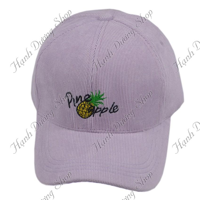 Nón kết vải nhung quả thơm Pine Apple