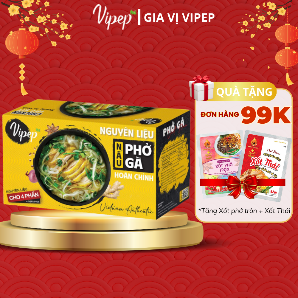 Nguyên Liệu Nấu Phở Gà Hoàn Chỉnh Vipep 320G - Gia vị Vipep