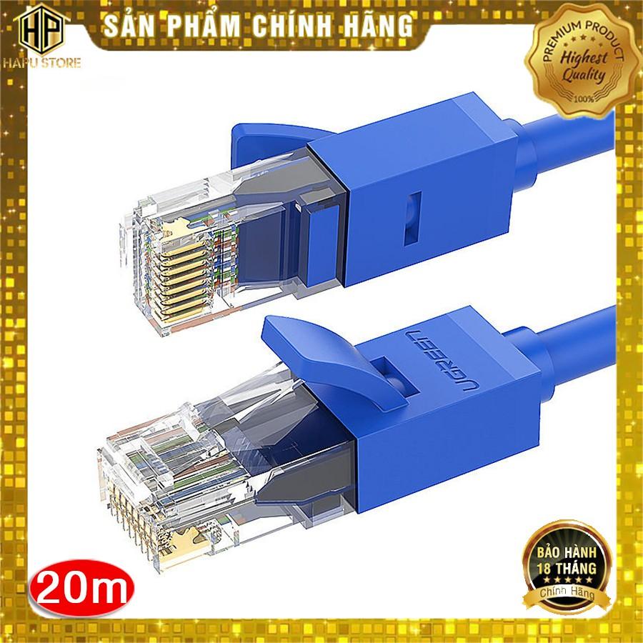 Cáp mạng Cat 6 đúc bấm sẵn UTP NW102 Ugreen dài từ 15 - 50M chính hãng - Hàng Chính Hãng