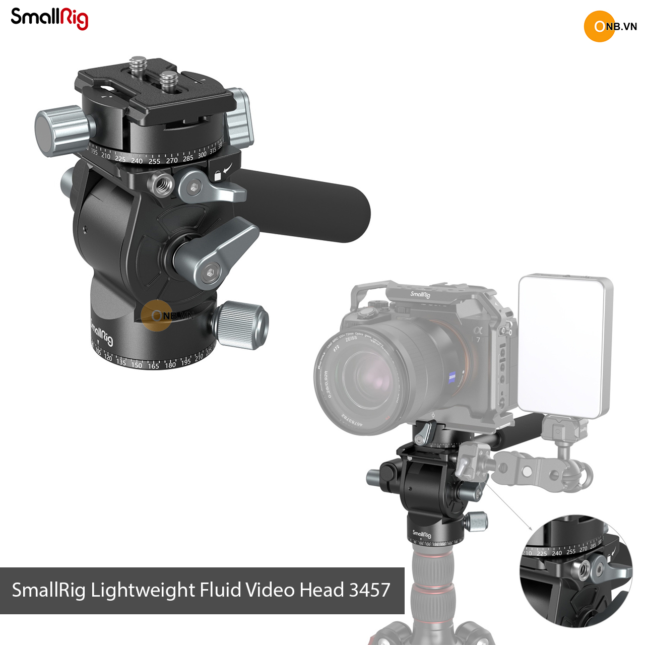 SmallRig Lightweight Fluid Video Head 3457