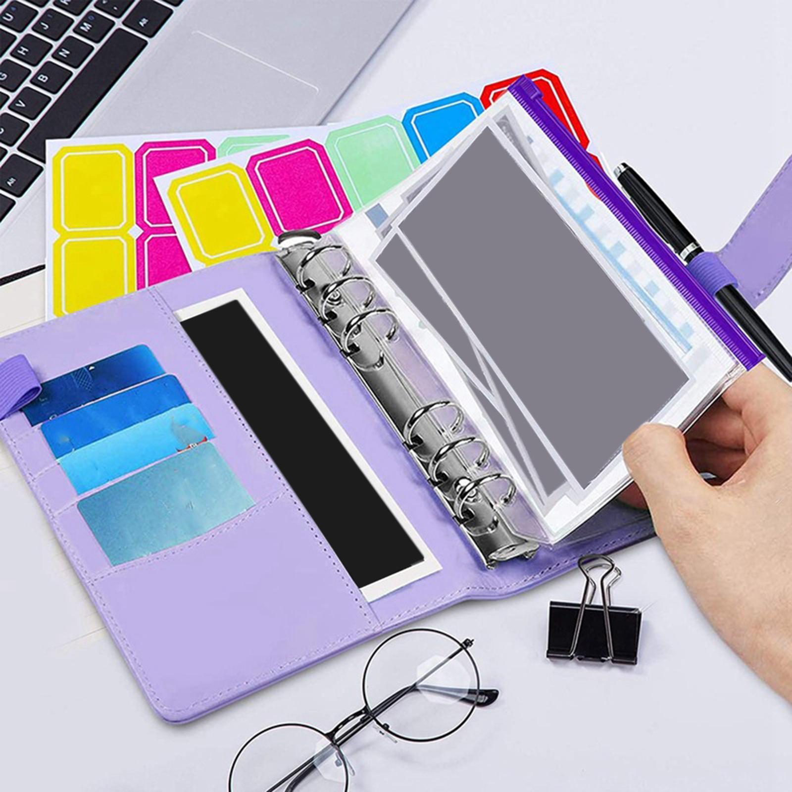Bill Notebook Financial Organizer Personal Expense Clear Binder Envelopes Portable Finance
