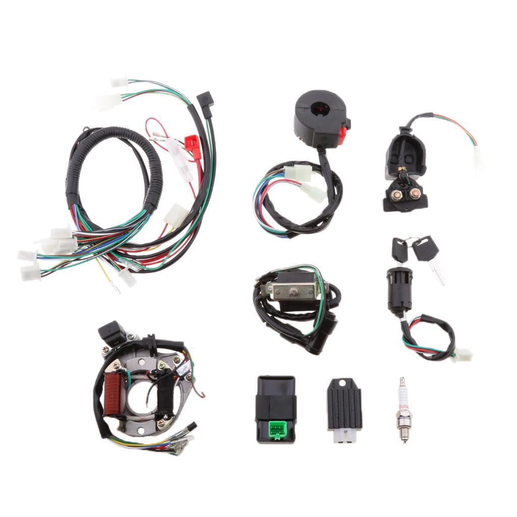 CDI Wire Harness Assembly Wiring Kit for 50cc 70cc 90cc 110cc Go Kart