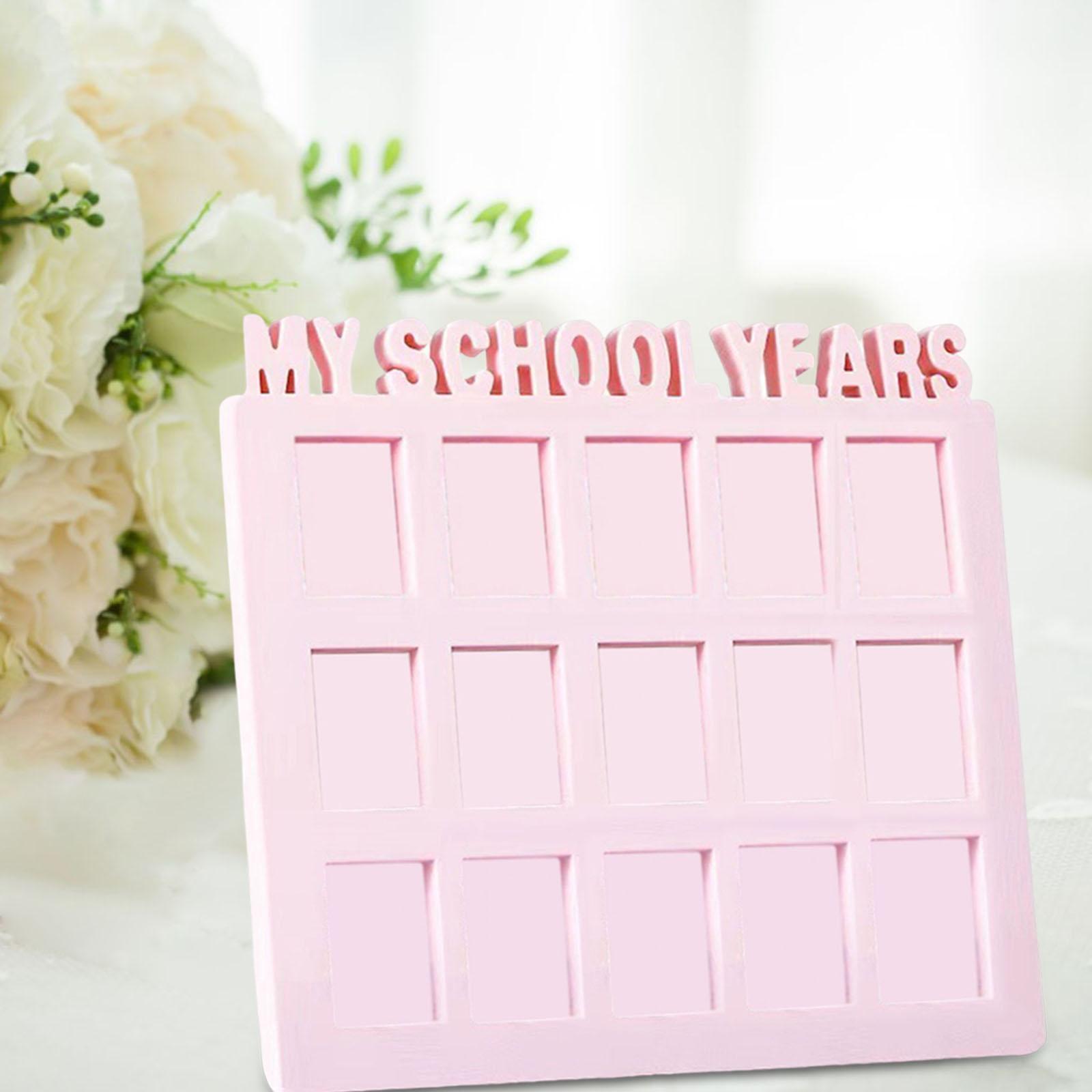 School Years Picture Frame Gift Graduation Photo Frame Displays 15 1.6x2 Pictures for Wall and Tabletop