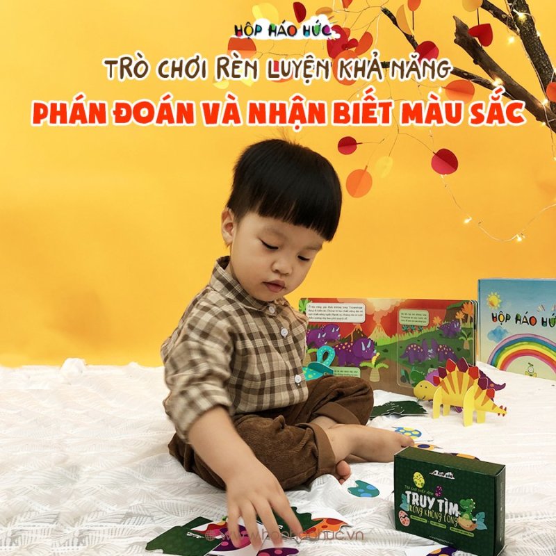 Set trò chơi ghép hình TRUY TÌM TRỨNG KHỦNG LONG Phát triển tư duy, ghi nhớ cho bé 0-3 tuổi Hộp Háo Hức