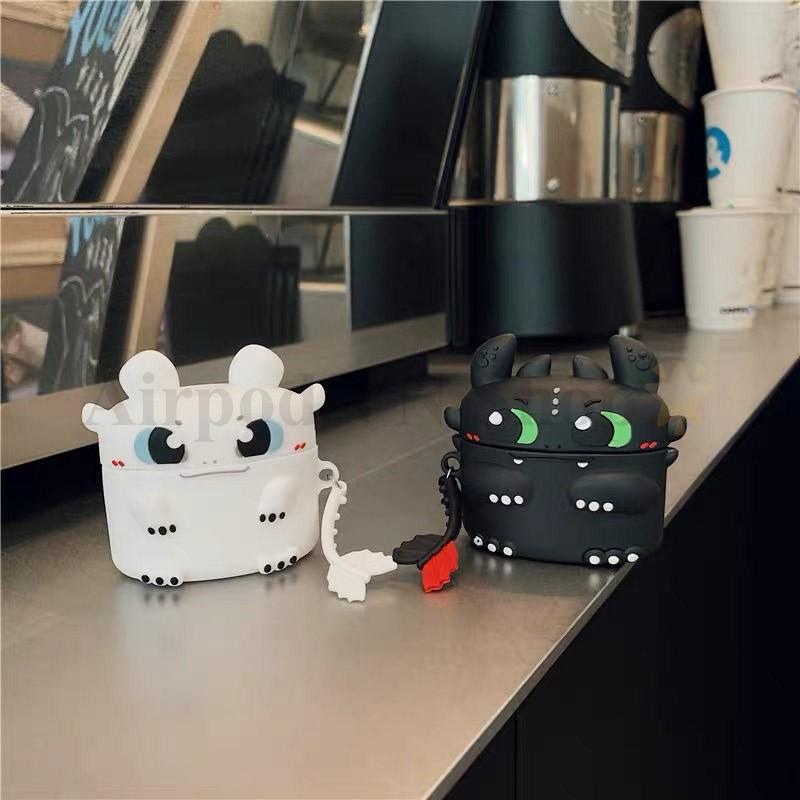 Bao Case Ốp dành cho airpod pro rồng sún răng kute silicon 3D cao cấp