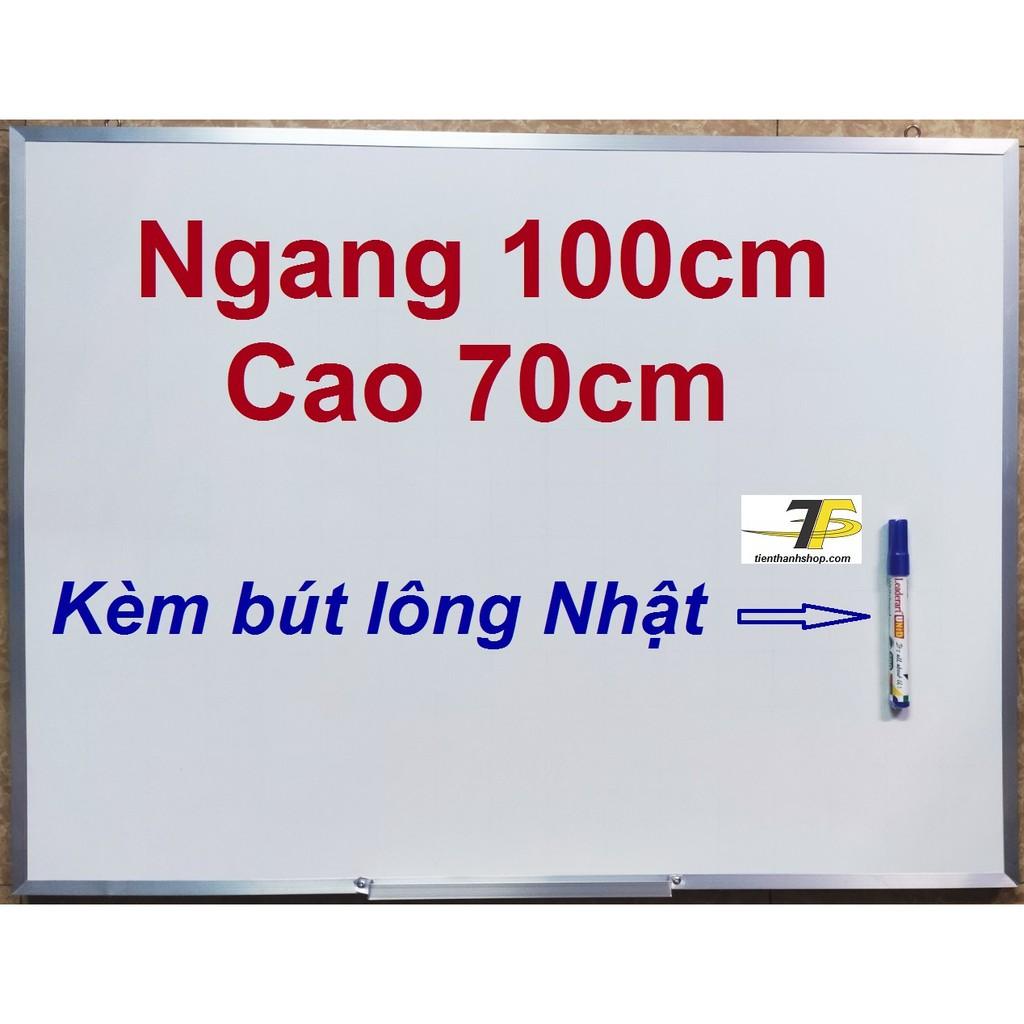 Bảng mica trắng 70 x 100cm viết bút lông viền nhôm + Tặng 01 bút lông bảng