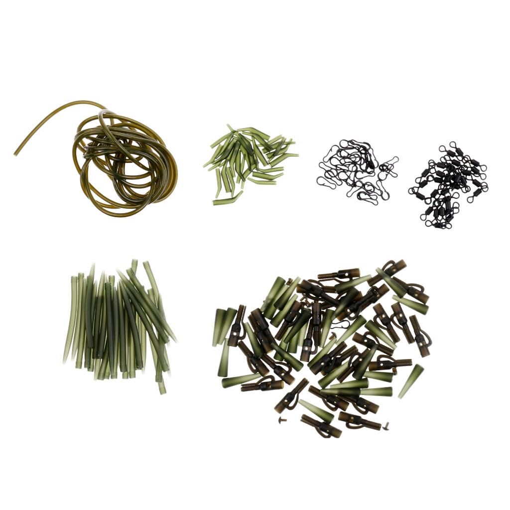 151x Carp Fishing Accessory Tackle Anti Sleeves Safety Lead Clips Set