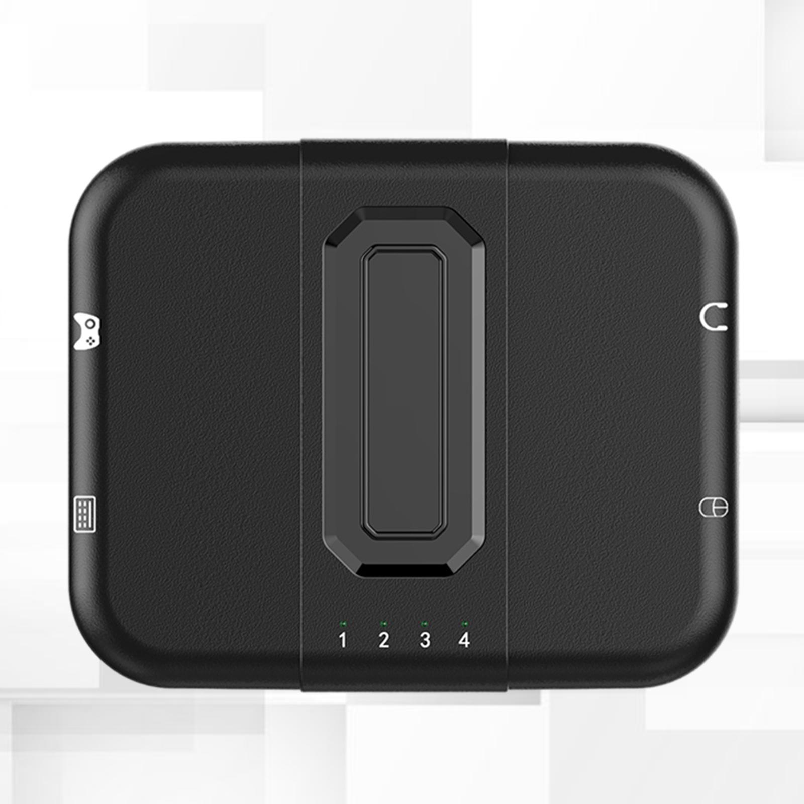 Keyboard Mouse Adapter for Games Support 3.5mm Headset Game Voice Black