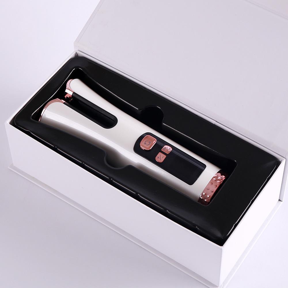 Máy uốn tóc tự động không dây, sạc USB, màn hình LED hiển thị nhiệt độ