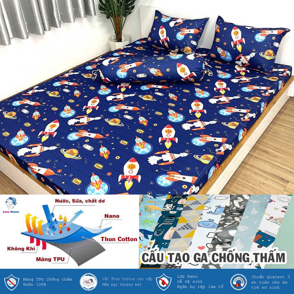 Ga chống thấm Cotton cao cấp tàu vũ trụ mềm mại thoáng mát, không nóng bí hơi