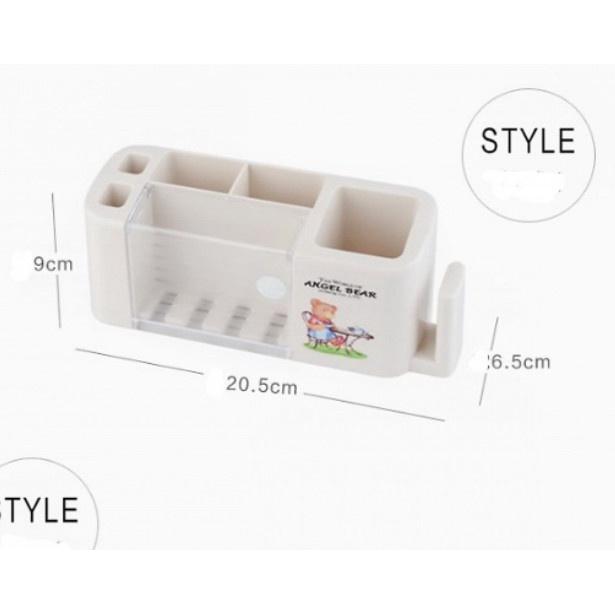 Giá cắm bàn chải, kem đánh răng có úp cốc